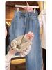 2025 Women's High-Waisted Wide-Leg Denim Pants: Fashionable, Versatile, and Slimming for Spring and Autumn