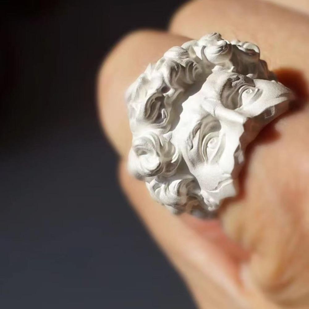 Регулируемое кольцо-маска с отверстием, художественное парное кольцо, креативные кольца для пальцев, женское подарочное украшение