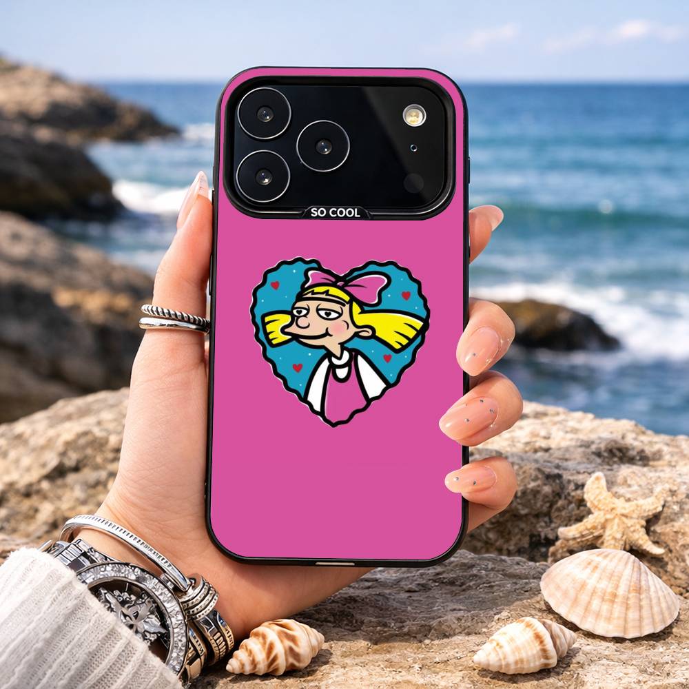 1PC H-Hey A-Arnolds Phone Case For iPhone17,16,15,14,13,12,11,Pro,MAX Gray Matte Silicone Black Cover