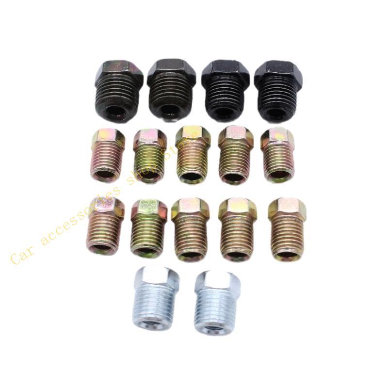 T21E 45 Sae Inverted Tube Nut Fitting for 3/16 Brake Line Tubing 16Pc Set