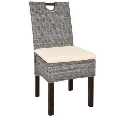 Dining Chairs 4 Pcs Kubu Rattan & Mango Wood