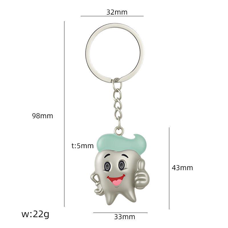 Креативный брелок для ключей с зубоврачебными инструментами: Имитаторы зубов, Зеркало для рта и Щипцы - Идеальный подарок стоматологу