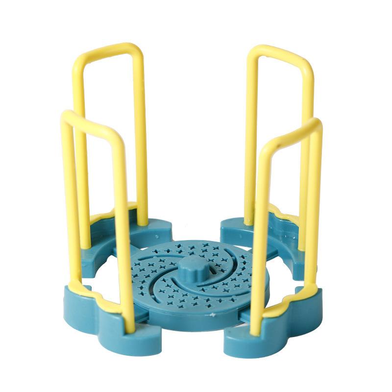 Многофункциональная полка для кухонной мойки с выдвижным сливным лотком и вращающейся корзиной