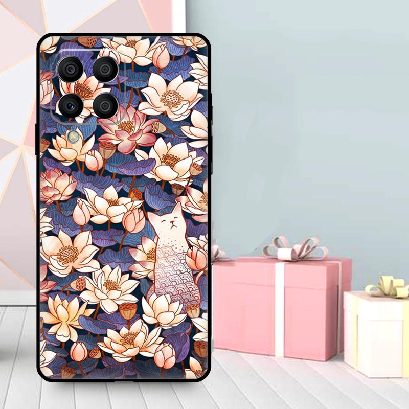 Чехол Цветок Лотоса для Samsung Galaxy M56 M52 M32 M53 M16 M11 M21 M31 M35 M12 M13 M14 M15 M36 M55 M34 M54