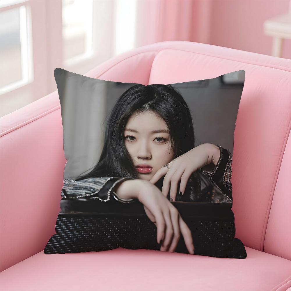 Popular fashion Chinese singer SShan Yichun Cushion Cover Pillowcase Short Plush Invisible zipper Room Sofa Cushion Cover