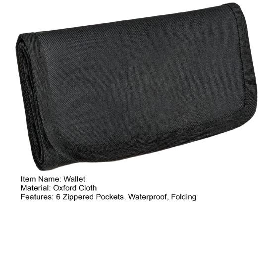 Складной кошелек с 6 карманами на молнии, водонепроницаемая портативная сумка для хранения денежных средств, билетов, денег для отпуска, сумка для покупок