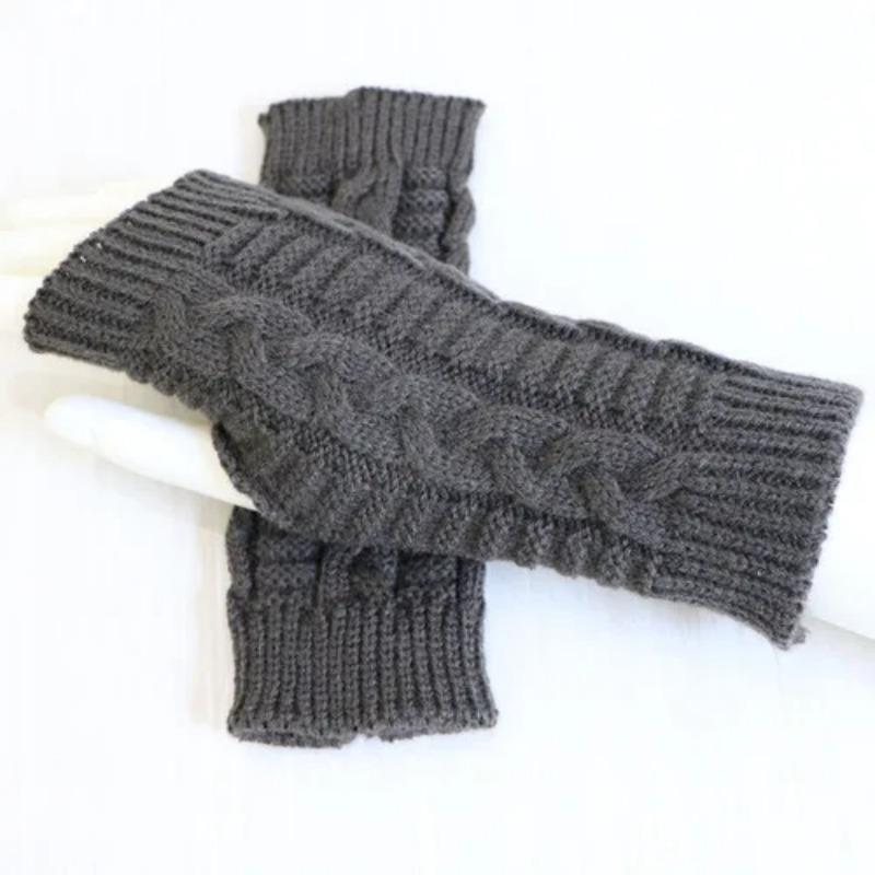 1 Pair Winter Gloves Female Fingerless Gloves Without Fingers Women Cashmere Warm Winter Gloves Hand Wrist Warmer Mittens