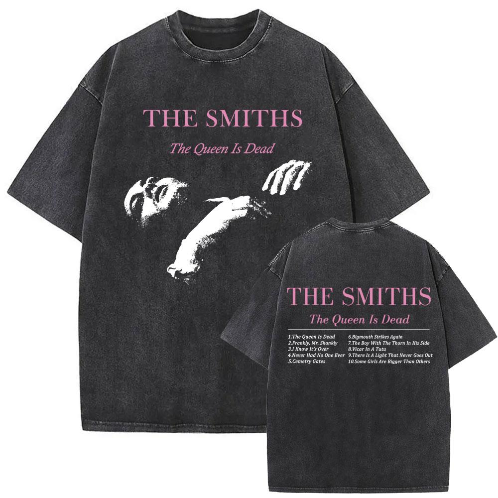 Rock Band The Smiths Более громкая Винтажная стираная футболка Альтернативная s Инди Морисси Футболка The Queen Is Dead Футболки Унисекс