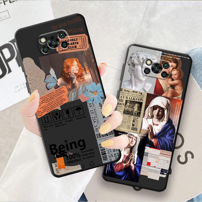 Great Art Aesthetic Mona Lisa Cases for Xiaomi Poco M4 5G F4 F3 GT X3 NFC X3 Pro X4 F1 M3 C40 Bumper Silicone Phone Case Coque