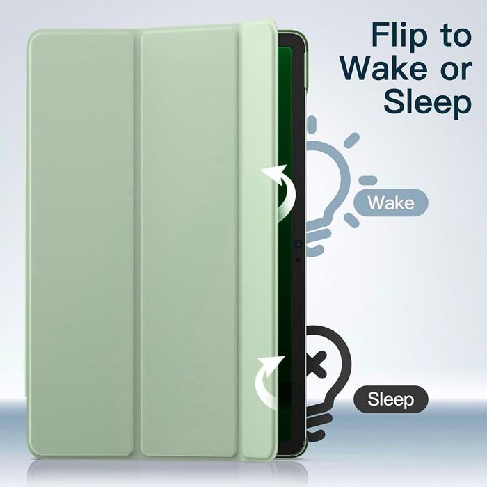 Coque + Verre Trempé - BOOLING - pour Samsung Galaxy Tab S9 FE/S10 FE - Silicone Souple - Vert - Emplacement Stylet