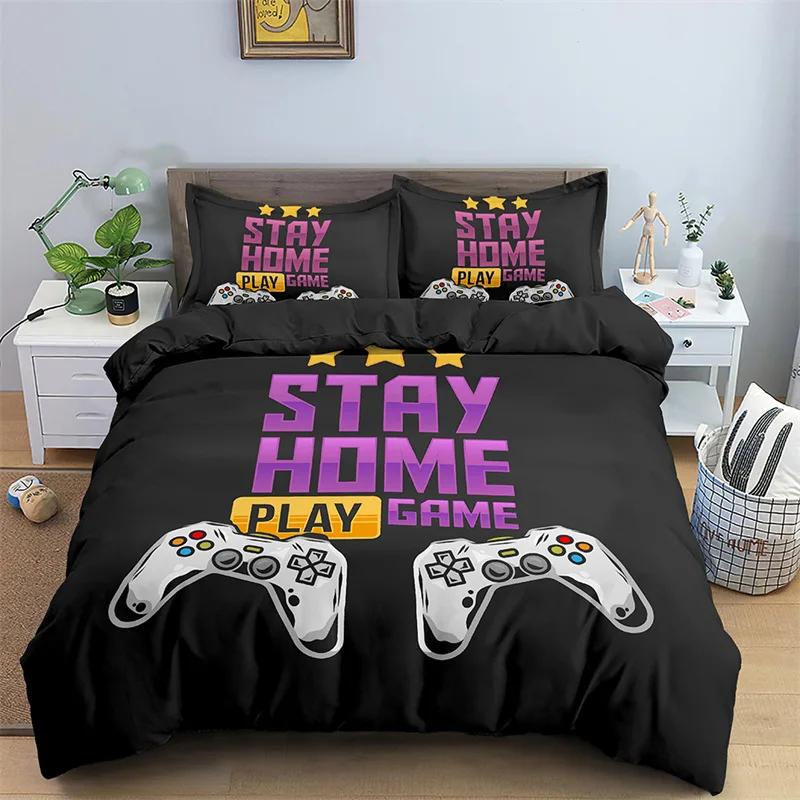 Comforter Soft Game Twin Full Queen King Bedding Set Microfiber Gamepad Controller Print Boys Video Games Comforter