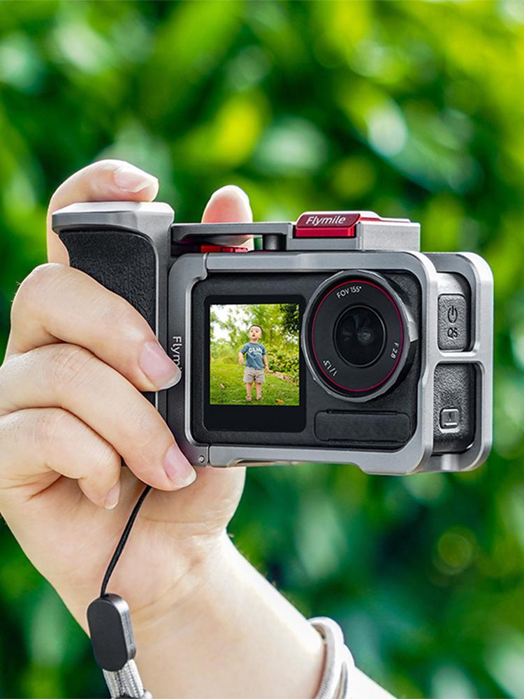 Aluminium Alloy Metal Frame Protective Frame Cage Cold Shoe Expansion Extended Holder Mount Handle Grip Kit for Action 5 Pro 4 3