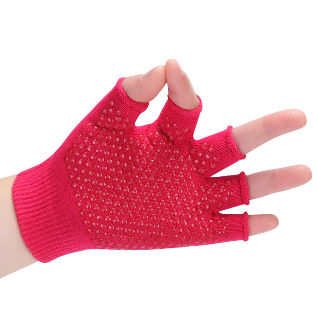 Yoga Gloves 2 Packs of Non Slip Fingerless Yoga Gloves