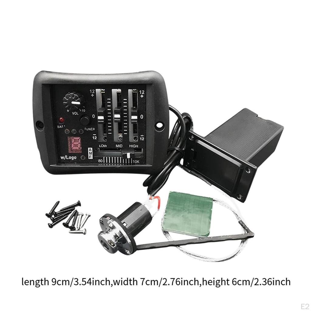 4-полосный эквалайзер, цифровой тюнер, звукосниматель с эквалайзером для акустической гитары с ЖК-дисплеем