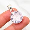 Подвеска с розовым кунцитом, драгоценный камень, кулон из стерлингового серебра 925 пробы, ювелирное изделие ручной работы, кулон с камнем по дате рождения, подарок для него