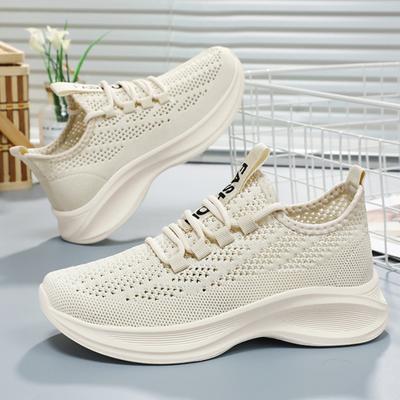 Летние кроссовки для женщин, модные повседневные кроссовки из дышащей сетки, женские кроссовки на шнуровке для спортзала, вулканизированные кроссовки Zapatos De Mujer