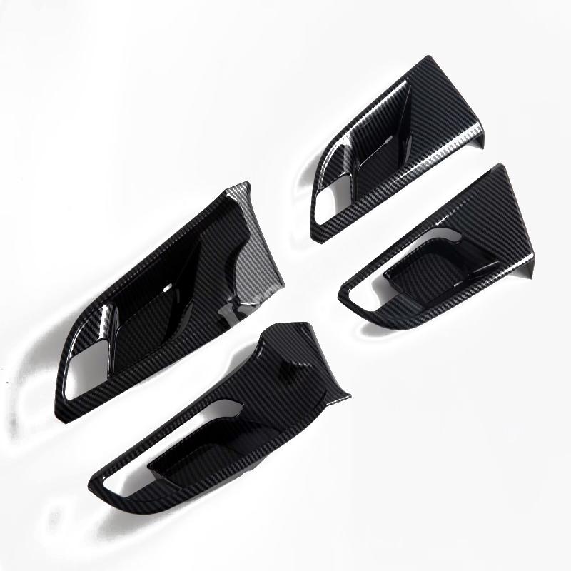 LHD RHD For MG3 Hybrid 2024 2025 ABS Carbonfiber Car Inner armrest Door Handle door Bowl cap strip Covers Interior Accessories