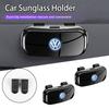 Hub Caps Car Sunglass Holder Case Glasses Clip Sun Visor Organizer Accessories For Volkswagen VW Golf 4 6 7 GTI Tiguan Passat B5