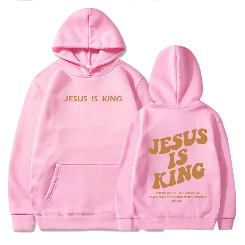 Худи Jesus Is King Христианская вера Толстовка Иисус спасает Мужская Женская Харадзюку Пуловер Топы