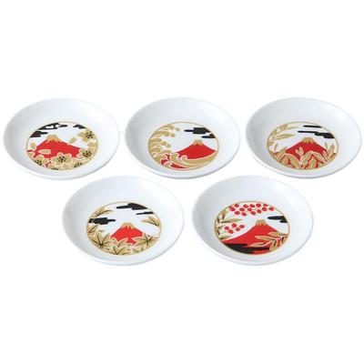Маленький набор из тарелок диаметром 9 x высотой Fuji Colorful Small Mino Made in Japan Ale-net, 5, 1,6 см, Тарелки, Фарфор, Посуда,