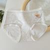Женское нижнее белье с алфавитным принтом, милые девчачьи трусики с медвежонком, удобные антибактериальные дышащие полные трусы