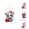 Christmas Cat Vehicle Decor Acrylic Hanging Ornament For Car Interior