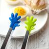 1PCS Small Food Tongs, Mini Stainless Steel Tongs with Silicone Tips, for Cooking Grilling BBQ Buffet, 5 Inch
