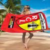 Пляжное полотенце Racing Club De Lens Crest, Быстросохнущее, Легко в уходе, Подходит как для фитнеса, так и для пляжного отдыха, Спортивный незаменимый аксессуар