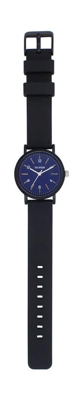 Часы TEA SPOON Round Rubber Belt Watch Black [Подписаться] N04721A-1 BK/NV женские