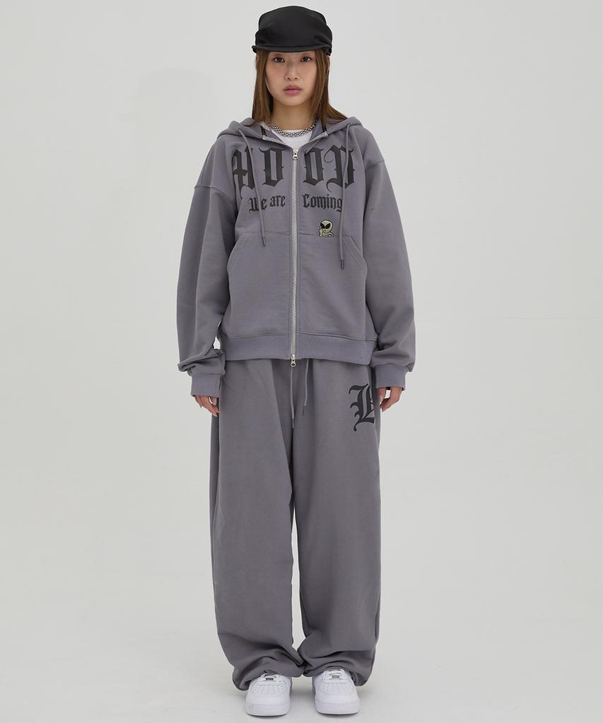 HOODHOOD H Logo Alien Sweatpants Charcoal