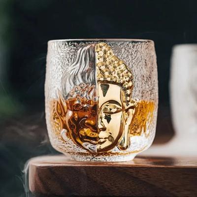Чайный сервиз Master Cup из роскошного хрустального стекла с чашкой «One Thought Buddha Cup» для дома, кухни, ресторана, бара, сада.