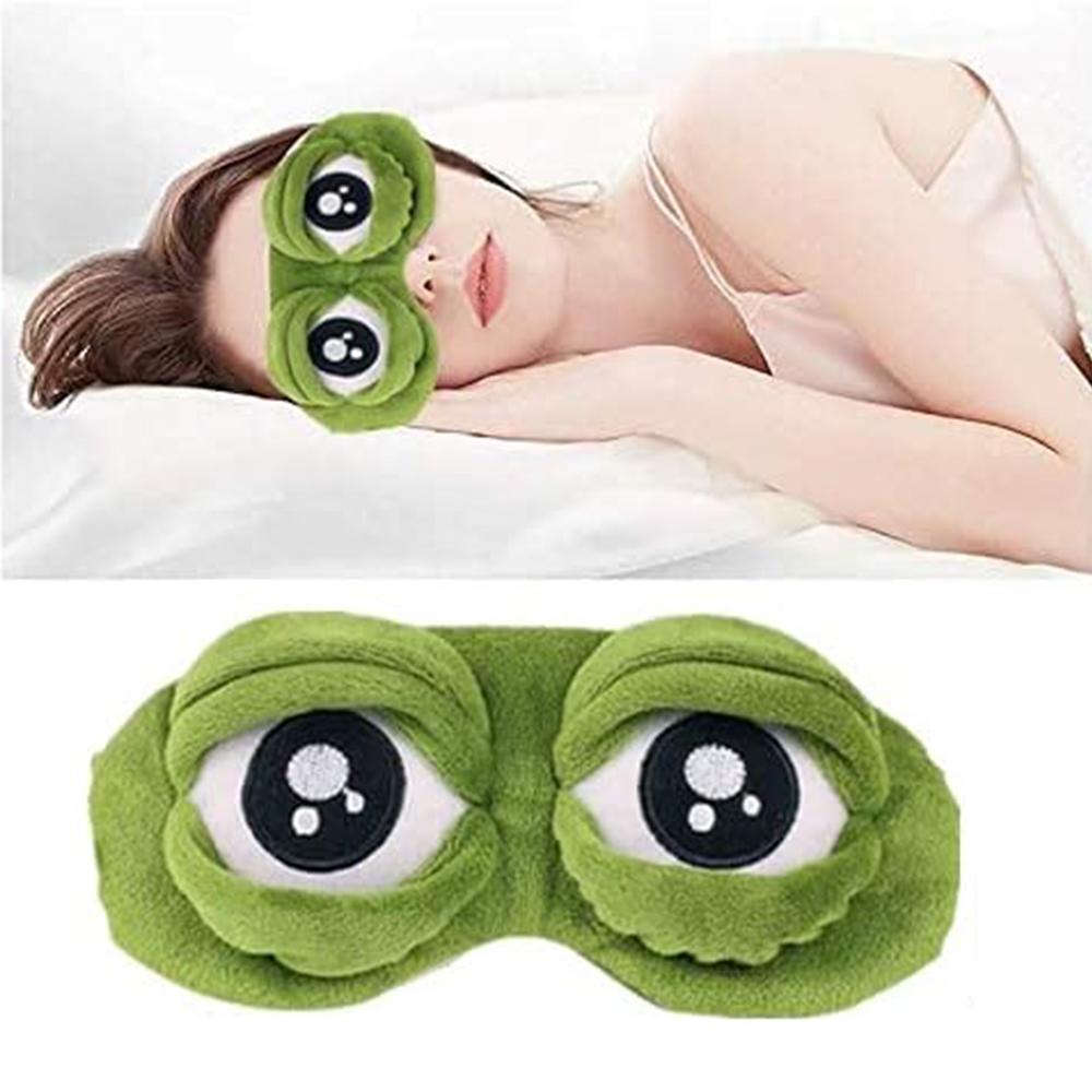 1 шт. Грустная лягушка Маска для сна для женщин, мужчин, детей, Мягкая, удобная, блокирующая свет