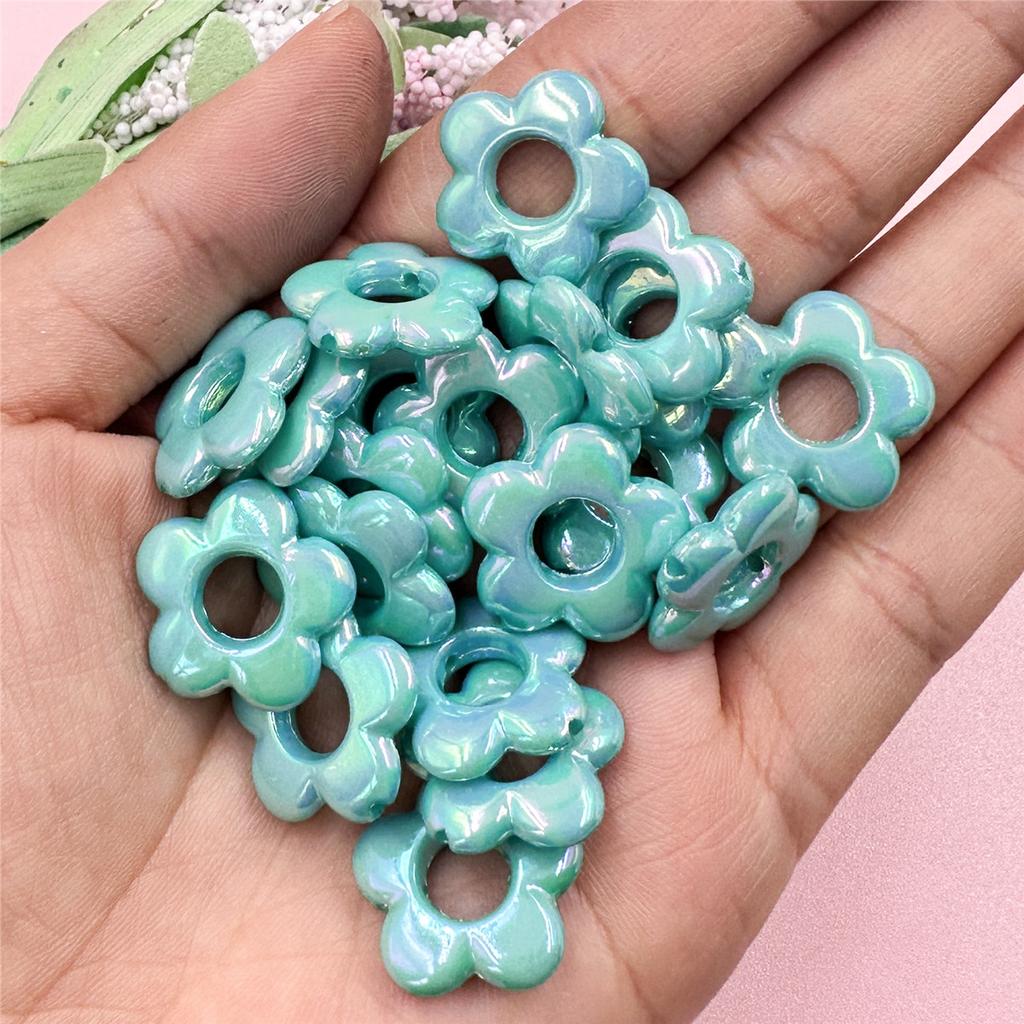 Иллюзорный цвет DIY 19 мм полые креативные акриловые бусины свободные бусины пятиугольные цветы модные для изготовления серег и ожерелья ювелирных аксессуаров 20 шт.