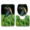 3D Bird Bathroom Toilet Three-Piece Floor Mat Doormat Bathroom Carpet