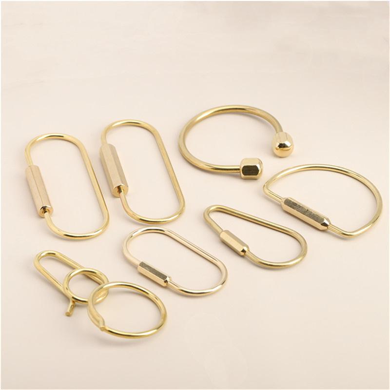 Brass Screw Lock Camping Survival Carabiner Key Ring Accessories