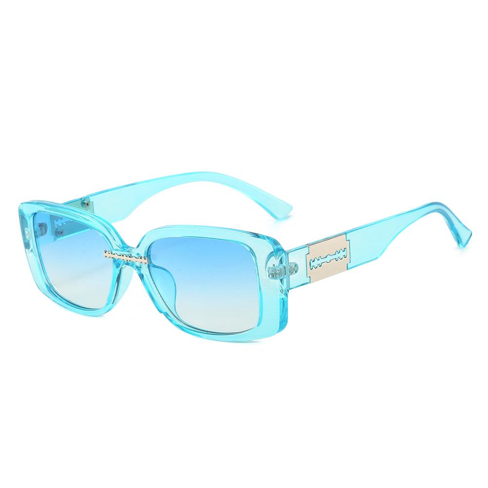 2024 New Best Selling Fashion Square Jelly Men Women Glasses UV400 Personality Blade Custom Logo Luxury High-Quality Sunglasses