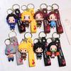 Cute Demon Slayer Keychain Tanjiro Nezuko Inosuke Figurine Gift For Backpacks