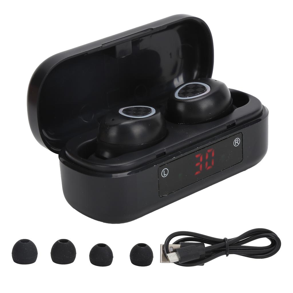 Беспроводные Bluetooth 5.0 стерео наушники V7 с 8D HiFi звуком и зарядным отсеком.