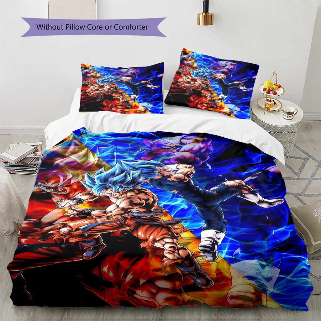 Dragon Ball Trendy Bedding Set Durable Duvet Cover Soft Breathable for Bedroom Hotel