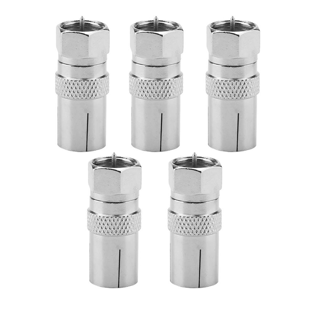 5 шт. F Тип штекерный разъем для RF коаксиального ТВ антенного адаптера