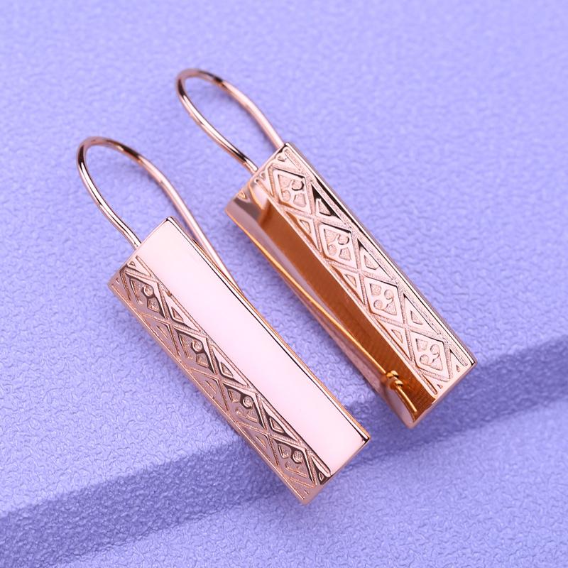 MINTHA Clip Earrings Trendy Rose Gold Color Wedding Daily Fashion Jewelry Long Earrings For Women Bridal Earrings