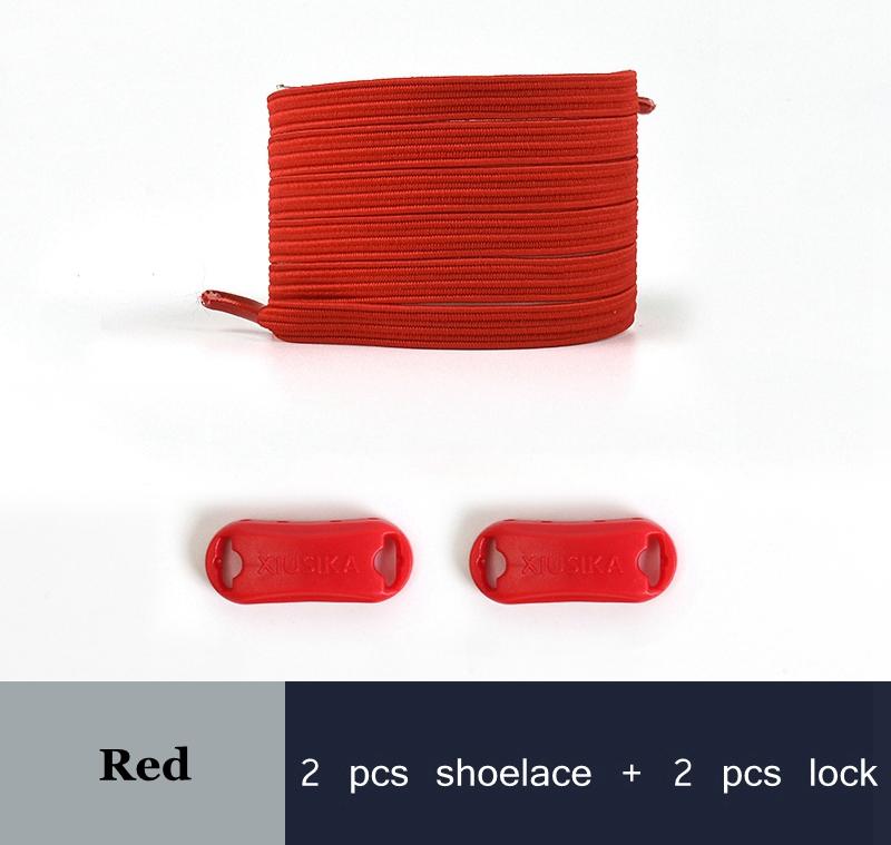 NO.8 2022 New No Tie Shoe Laces Elastic Laces Sneakers Flat Shoelaces Without Ties Kids Adult Quick Shoe Lace Rubber Bands for Shoes