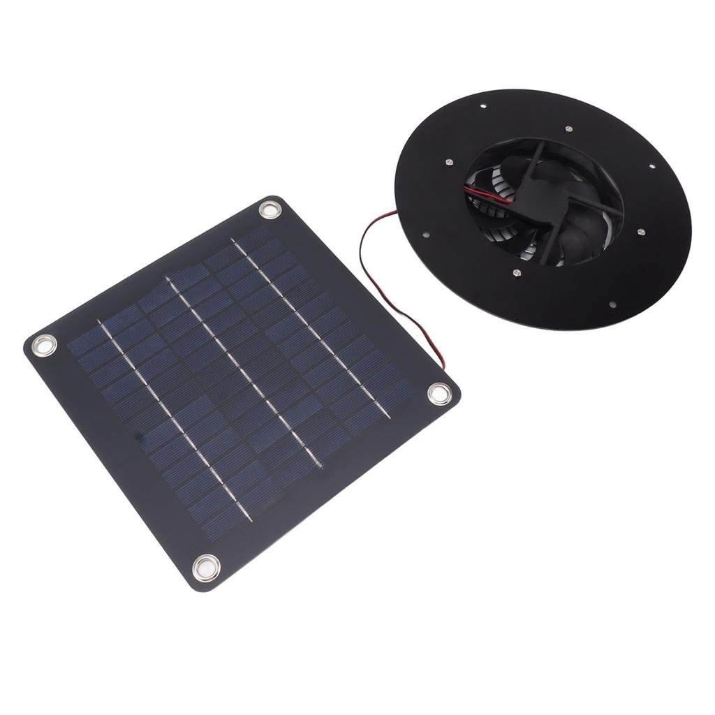 Solar Powered Exhaust Fan Kit 22cm Portable Solar Panel Exhaust Fan 20W for RV Chicken Coops