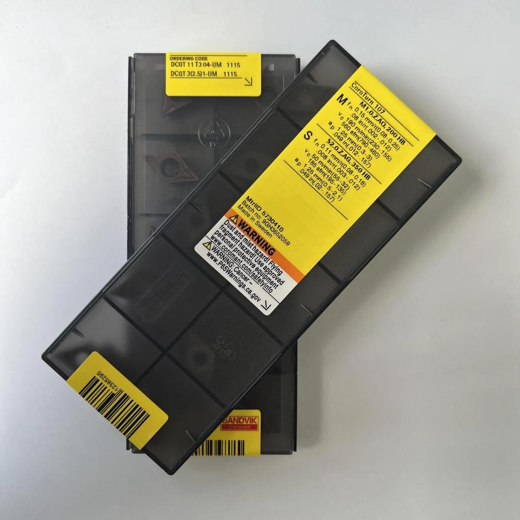 Original Sandvik / DCGT11T304-UM 1115 CNC Lathe Carbide Blade 10 PCS