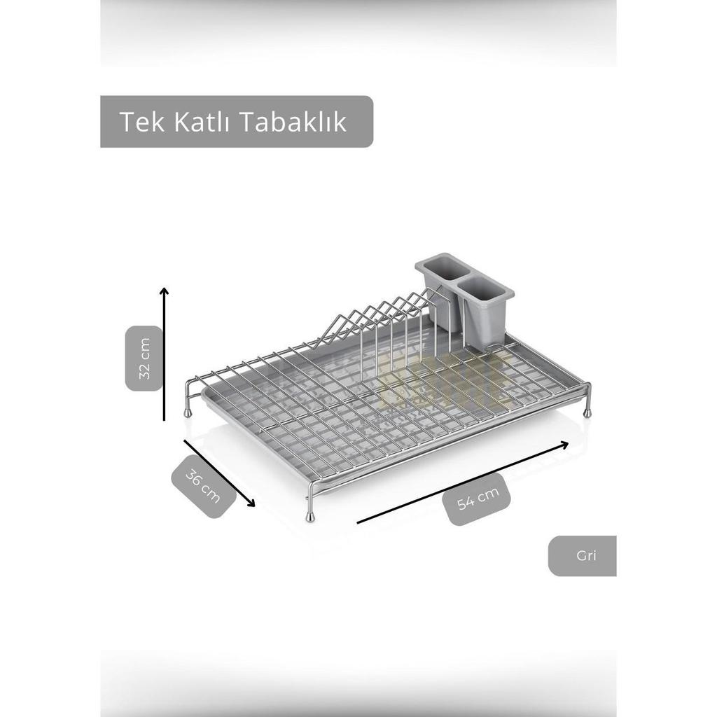 Одноярусная сушилка для посуды настольная подставка для тарелок BPA FREE корзина для посуды серая