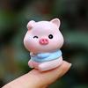 Tiny Resin Animals Figurine Mini Tiger Cat Bunny Cow Miniature Statue for Dollhouse Fairy Garden Terrariums Plant Pot Ornaments Cake Topper