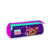 coral high Kids Purple Pink Cat Patterned Three Compartment Pencil Bag 22032