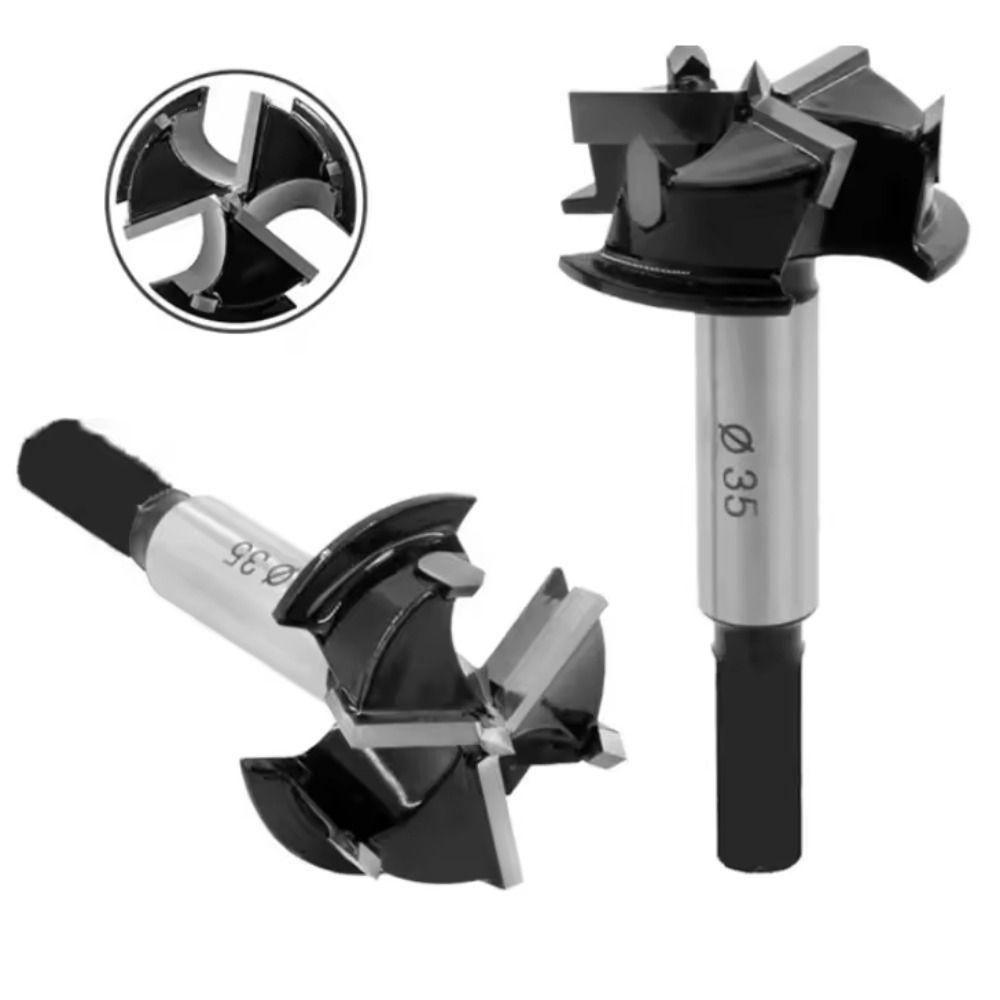 Hex Adjustable Limit Woodworking Drill Bit 35mm Wood Auger Cutter Hinge Hole Opener Aircraft