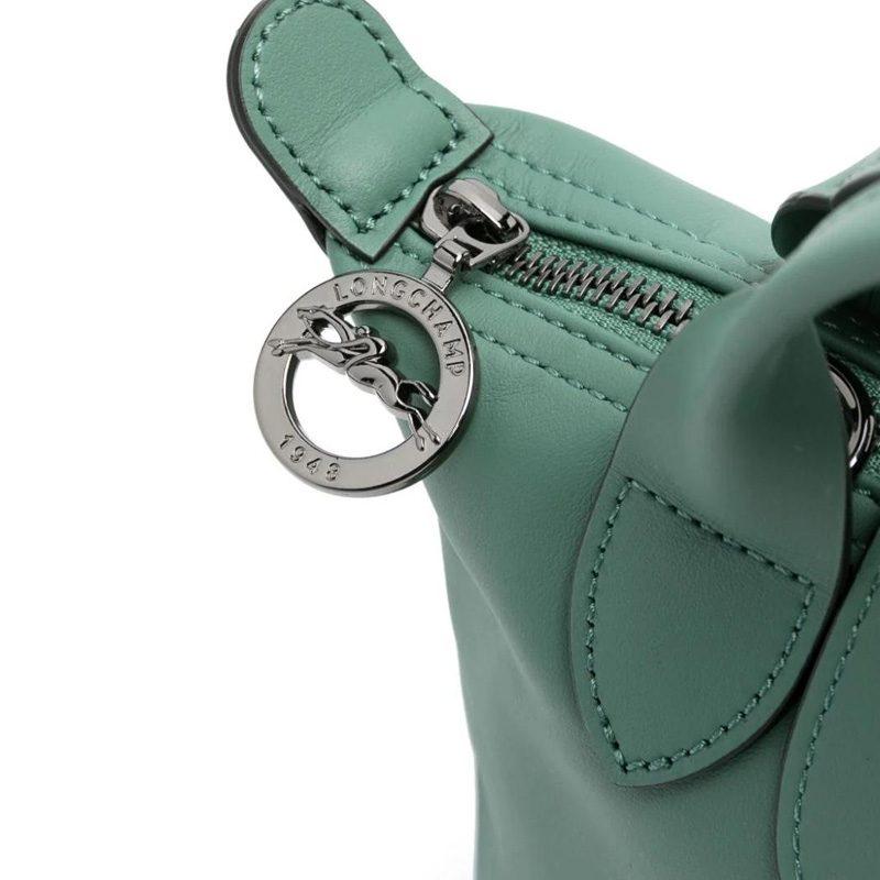 LONGCHAMP Le Pliage Xtra Cow Leather Shoulder Bag, Crossbody Bag, Handbag Women's Sage Green 1500987D90