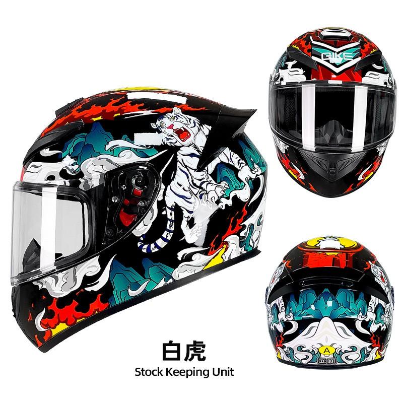Motorcycle Full Face Helmet Bluetooth 3C DOT Certified All Season Men Women